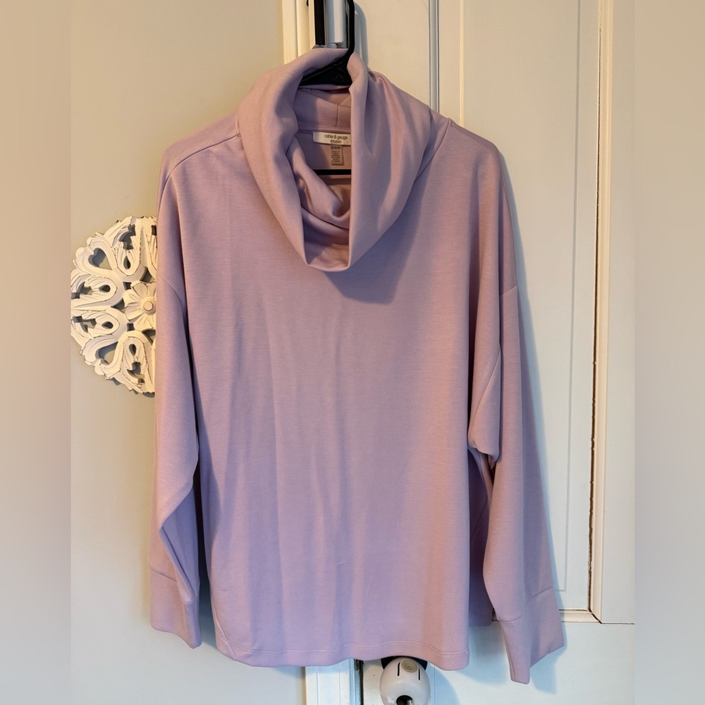 Cable & Gauge NWOT Lavender Cowl Neck Sweater